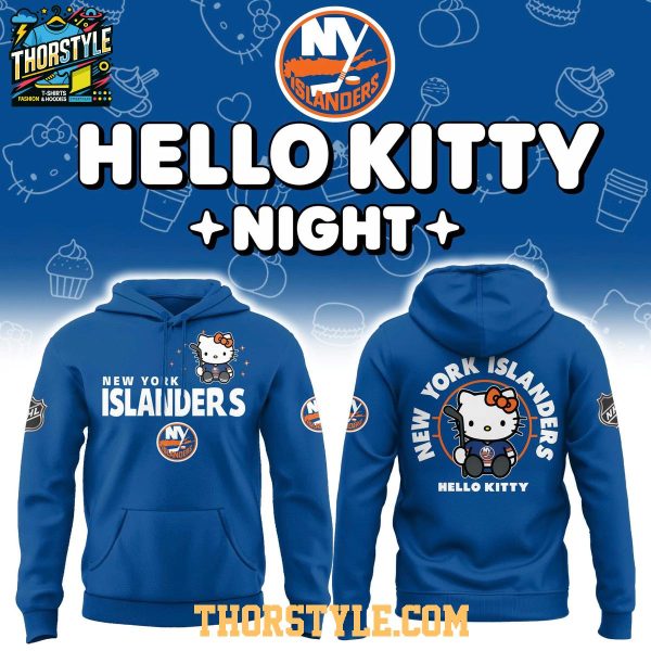 New York Islanders Hello Kitty Night 2026 All Blue Hoodie T-Shirt