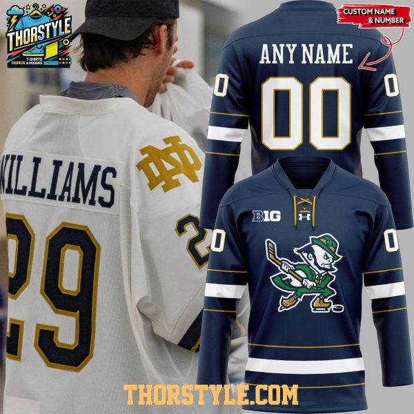 Notre Dame Fighting Irish Leprechaun Night 2026 Personalized Hockey Jersey
