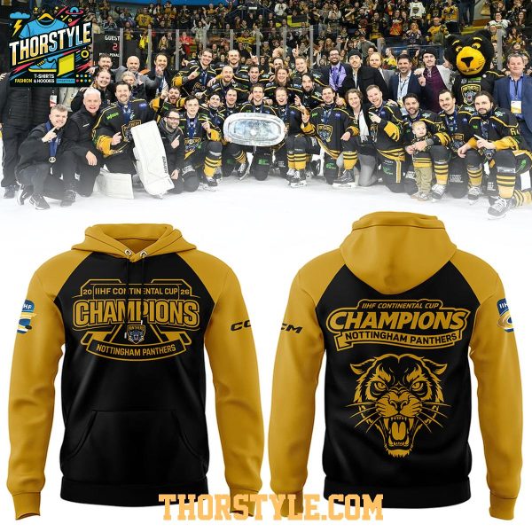 Nottingham Panthers  Continental Champions 2026 Celebrate Hoodie