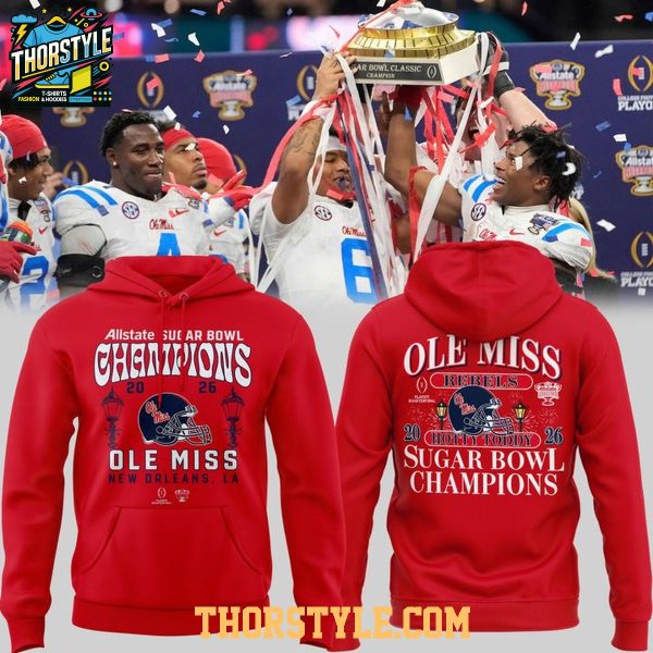 Ole Miss Rebels Allstate Sugar Bowl Champions 2026 Retro Vibe Hoodie T-Shirt