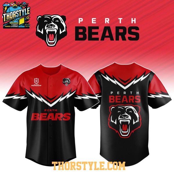 Perth Bears NRL Debut 2026-2027 Celebrating Personalized Baseball Jersey