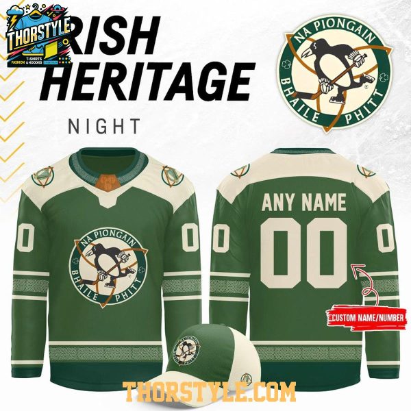 Pittsburgh Penguins Irish Heritage Night 2026 Personalized Hockey Jersey