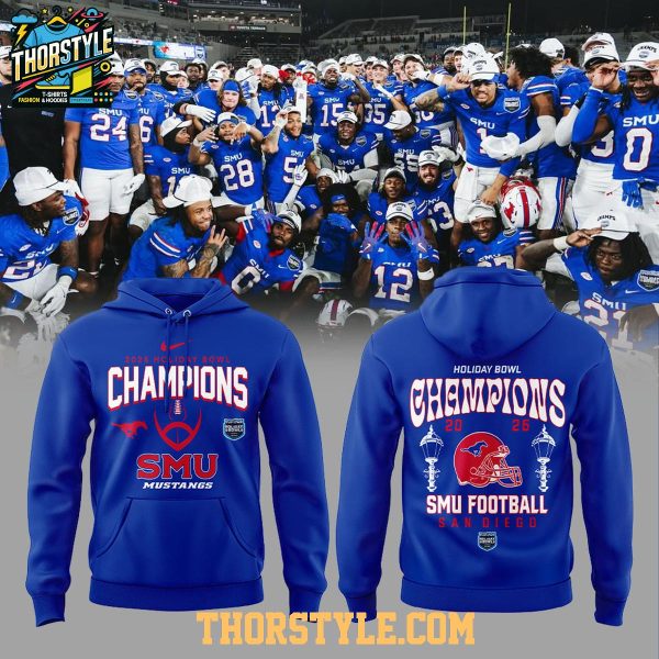 SMU Mustangs Holiday Bowl Champions Celebrating Fan 2026 Hoodie T-Shirt