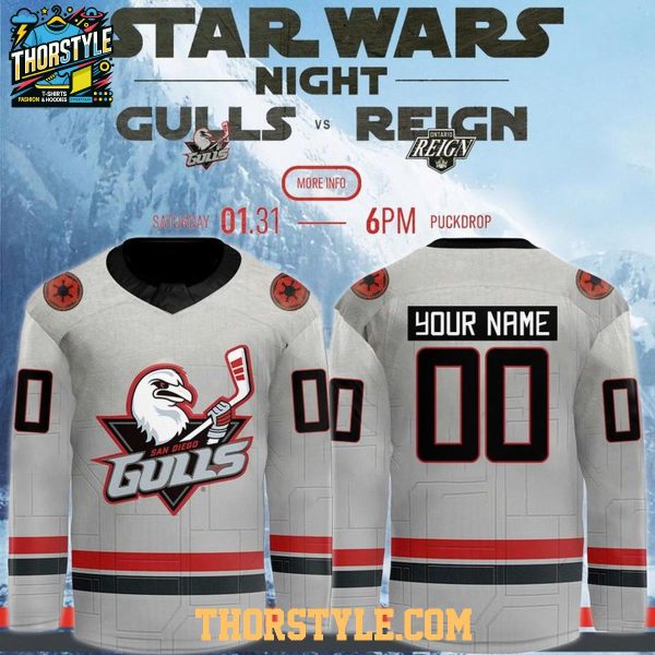 San Diego Gulls Star Wars Night 2026 Personalized Hockey Jersey