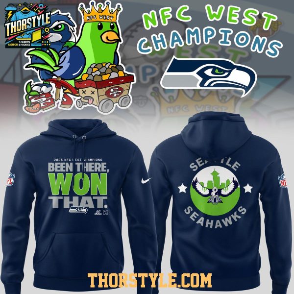 Seattle Seahawks 2025 NFC West Division Champions The King Hawks Hoodie