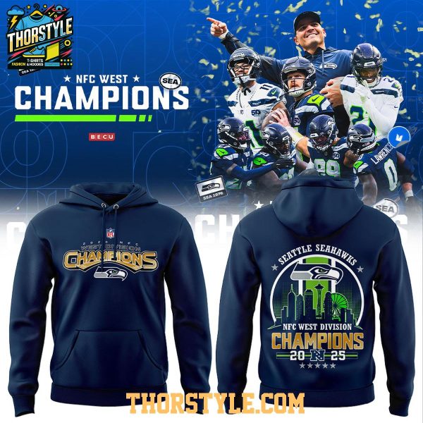 Seattle Seahawks NFC West Champions 2025 Fanatics Hoodie T-Shirt