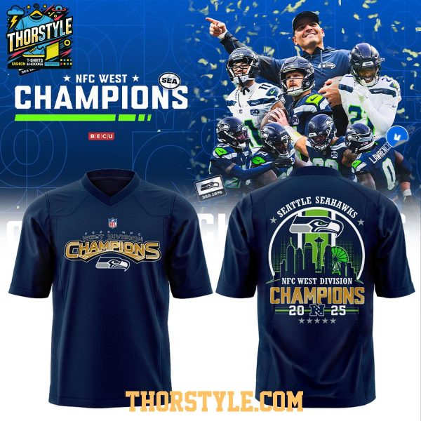 Seattle Seahawks NFC West Champions 2025 Fanatics Personalized Football Jersey