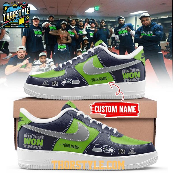Seattle Seahawks NFC West Champions 2025 Personalized Air Force 1 Shoes
