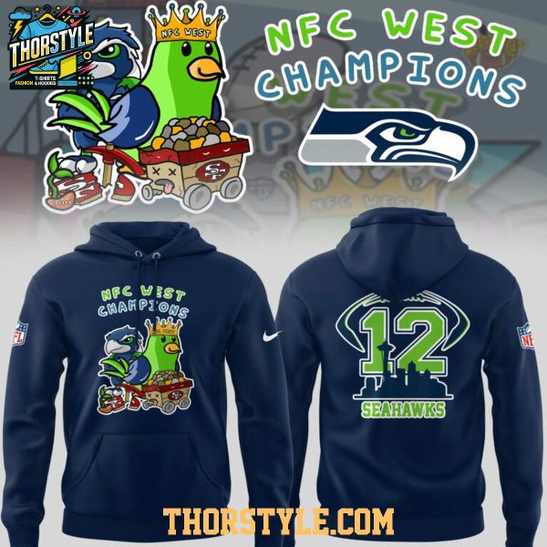 Seattle Seahawks NFC West Champions Hawks The King 2025 Hoodie T-Shirt
