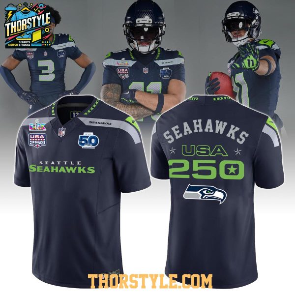 Seattle Seahawks x USA 250 Years Celebration 2026 Football Jersey