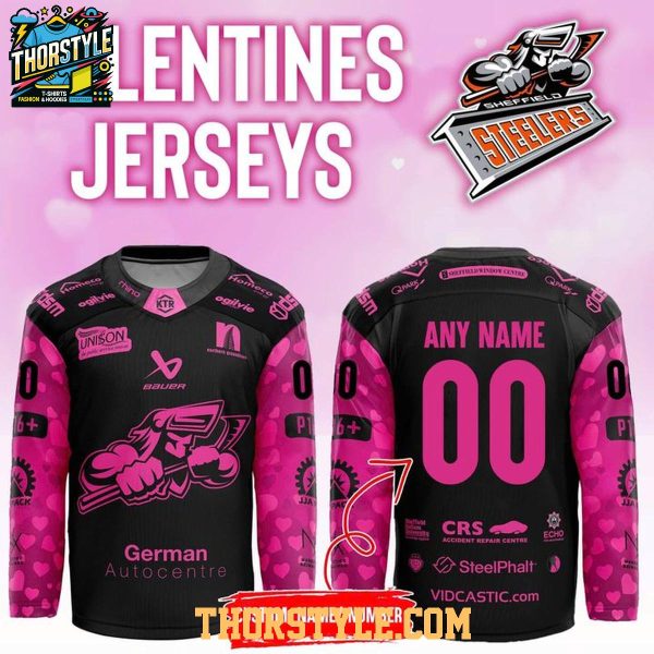 Sheffield Steelers Valentine’s Night 2026 Personalized Hockey Jersey