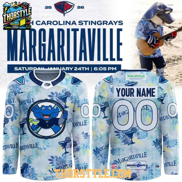 South Carolina Stingrays 2026 Margaritaville Vibe Night Hockey Jersey