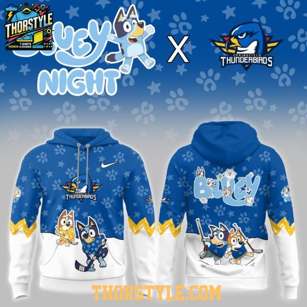 Springfield Thunderbirds Bluey Bingo Night 2026 Celebrate Hoodie Shirts