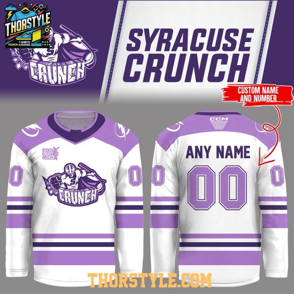 Syracuse Crunch 2026 Jack Finley Hockey Fights Cancer Hockey Jersey