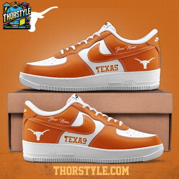 Texas Longhorns Cheez-It 2025-2026 Champs Personalized Air Force 1 Shoes