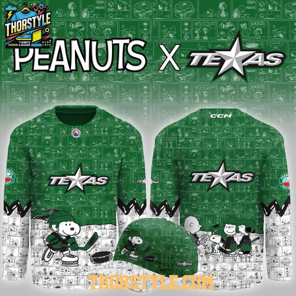 Texas Stars Peanuts 2026 Night Game Personalized Hockey Jersey