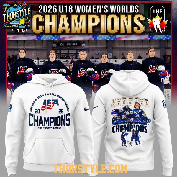 USA Hockey Team U18 Women’s World Champions 2026 Hoodie T-Shirt
