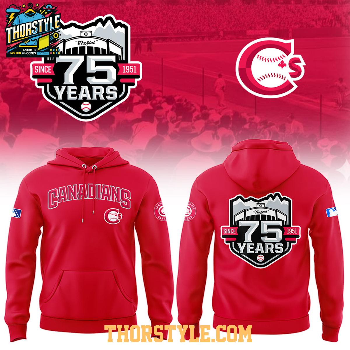 Vancouver Canadians Nat Bailey Stadium 75th Anniversary 2026 Hoodie T-Shirt Vancouver Canadians Nat Bailey Stadium 75th Anniversary 2026 Hoodie T-Shirt