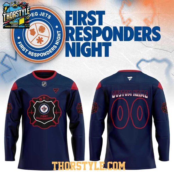 Winnipeg Jets x First Responders Night 2026 Personalized Hockey Jersey