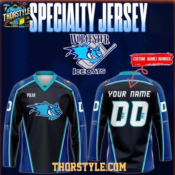 Worcester Railers IceCats New Season 2026 Night Personalized Hockey Jersey