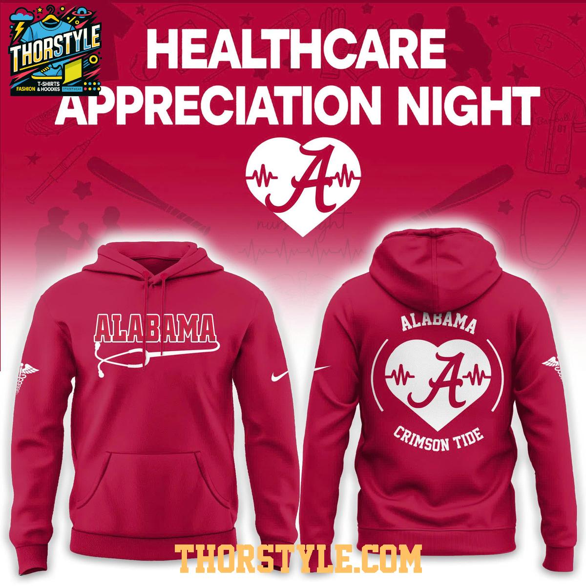 Alabama Crimson Tide Healthcare Appreciation Night 2026 MLB Hoodie Shirts Alabama Crimson Tide Healthcare Appreciation Night 2026 MLB Hoodie Shirts