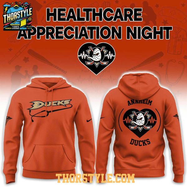 Anaheim Ducks Healthcare Appreciation x NHL 2026 Night Hoodie T-Shirt