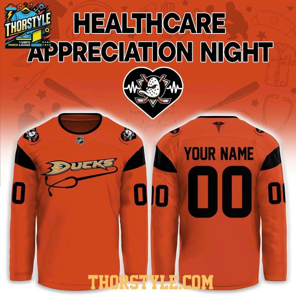 Anaheim Ducks x Healthcare Appreciation Night 2026 Personalized Hockey Jersey
