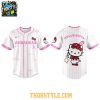 Arkansas Razorbacks Hello Kitty 2026 Stripe Night Personalized Baseball Jersey