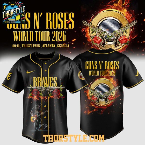 Atlanta Braves 2026 Guns N’ Roses 2026 World Tour Personalized Baseball Jersey