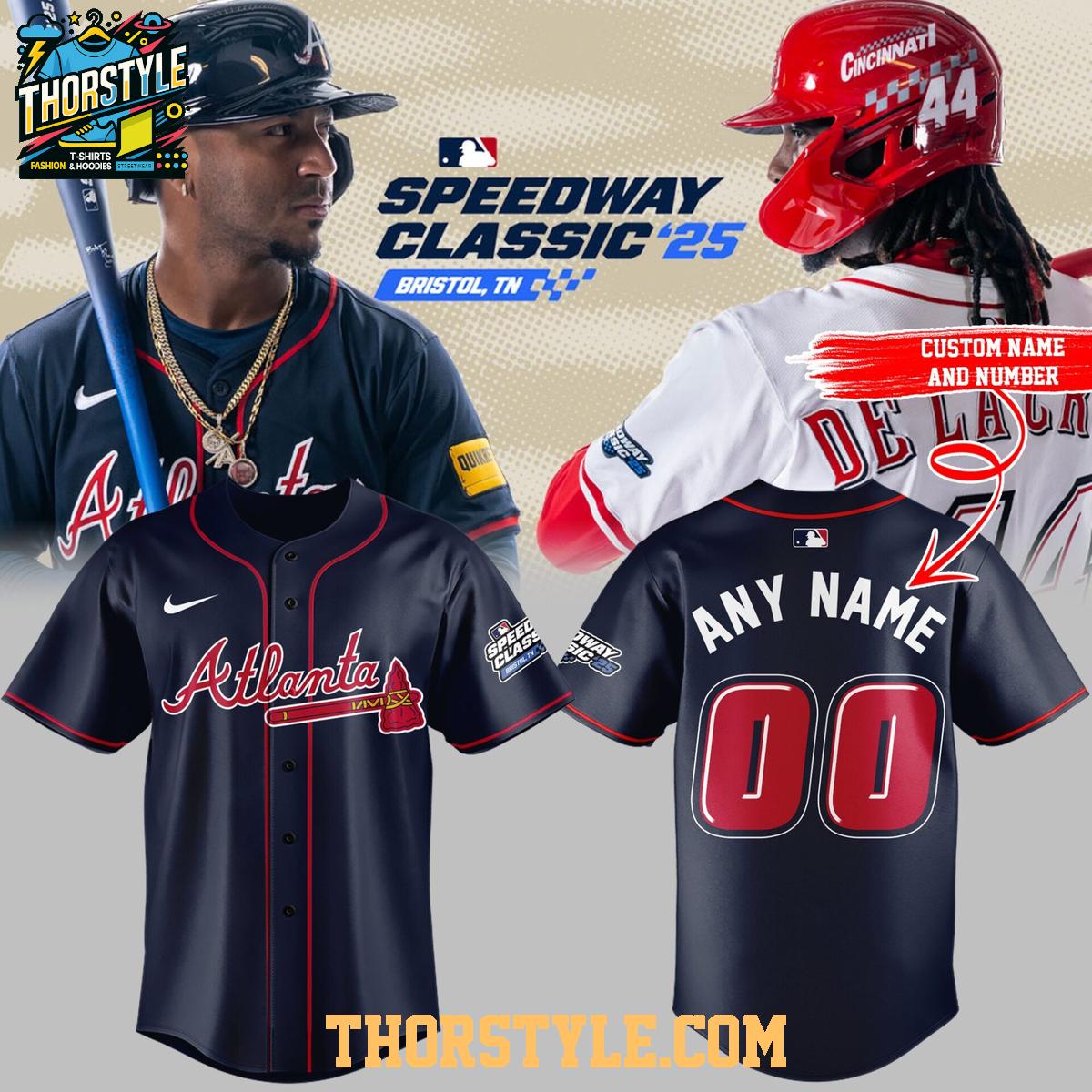 Atlanta Braves Speedway Classic '25 Limited Speed 2026 Personalized Baseball Jersey Atlanta Braves Speedway Classic '25 Limited Speed 2026 Personalized Baseball Jersey