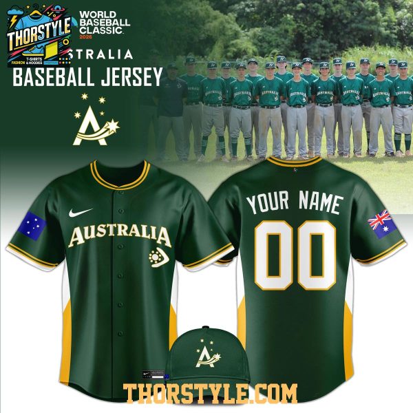 Australia World Baseball Classic 2026 Celebrating Personalized Jersey