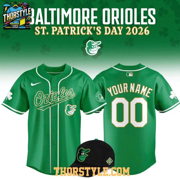 Baltimore Orioles x St. Patrick’s Day 2026 Personalized Baseball Jersey