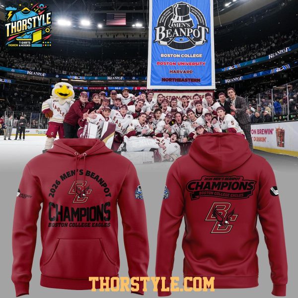 Boston College Eagles Beanpot Champions 2026 Celebration Hoodie T-Shirt