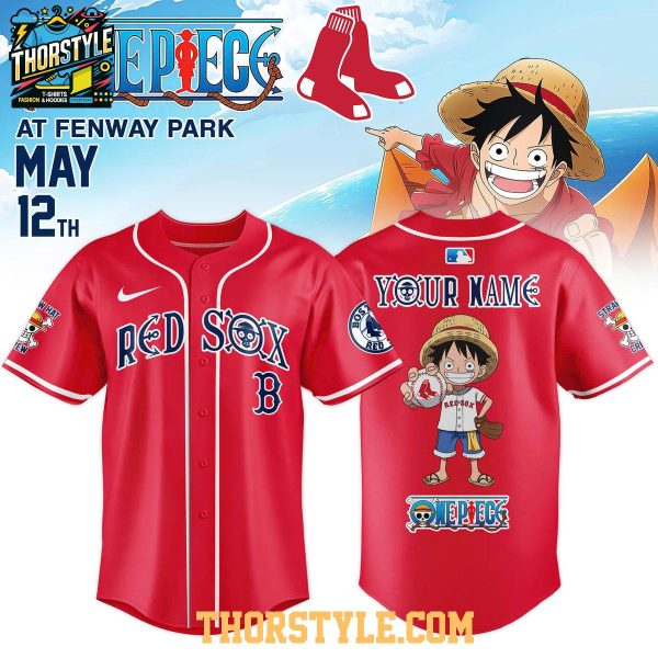 Boston Red Sox One Piece Night 2026 At Fenway Park Baseball Jersey