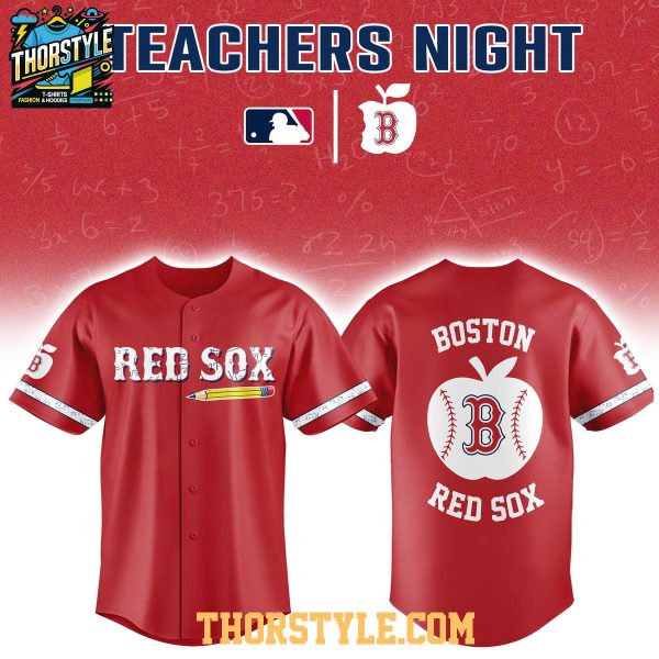 Boston Red Sox Teacher Appreciation Night 2026 Personalized Baseball Jersey