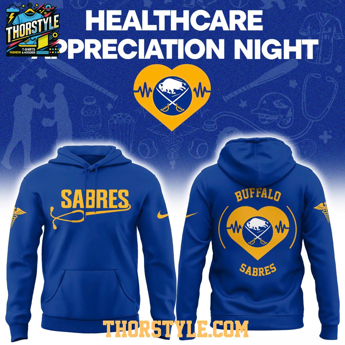 Buffalo Sabres Healthcare Appreciation Night 2026 NHL Hoodie Shirts Buffalo Sabres Healthcare Appreciation Night 2026 NHL Hoodie Shirts