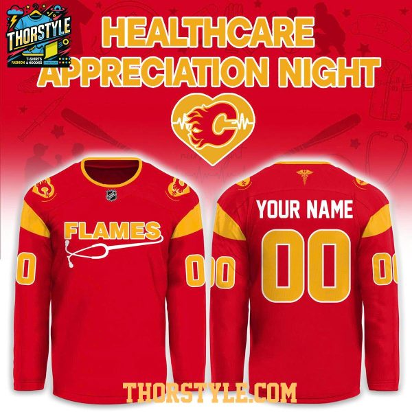 Calgary Flames x Healthcare Appreciation Night 2026 Personalized Hockey Jersey