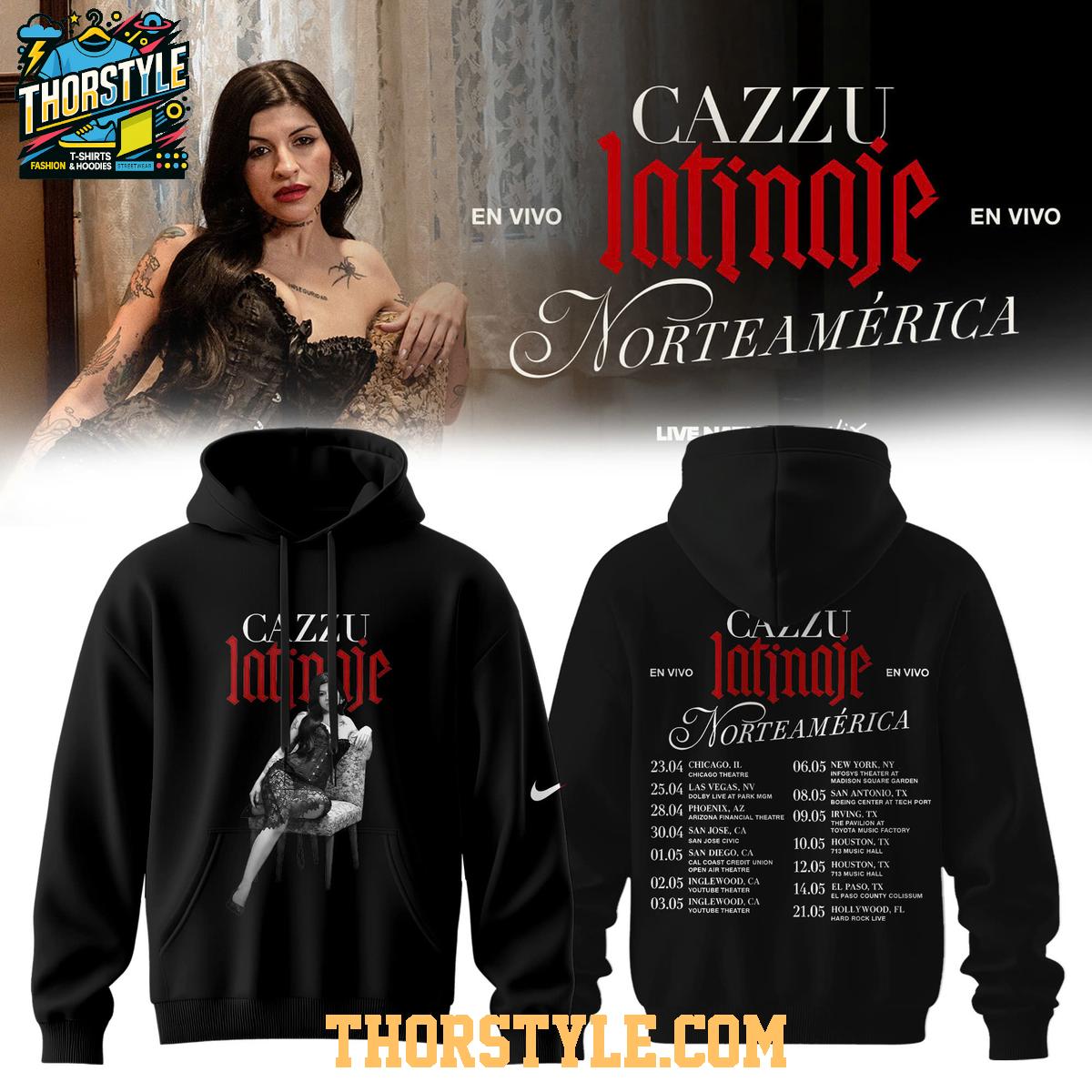 Cazzu Tour Latinaje 2026 Nortea America Hoodie T-Shirt Cazzu Tour Latinaje 2026 Nortea America Hoodie T-Shirt
