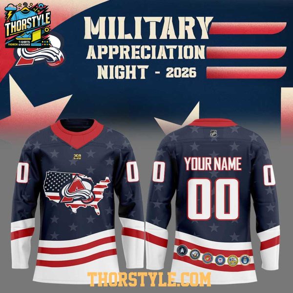 Colorado Avalanche Military Appreciation 2026 Night Freedom250 Hockey Jersey