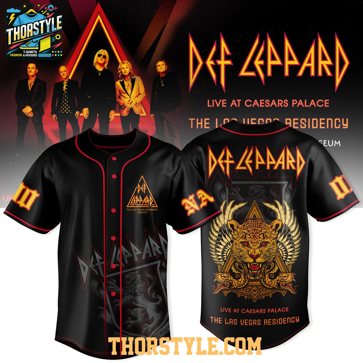Def Leppard Live at Caesars Palace 2026 The Show Baseball Jersey Def Leppard Live at Caesars Palace 2026 The Show Baseball Jersey