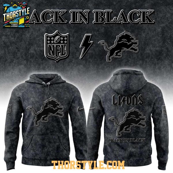 Detroit Lions Back In Black Night 2026 x NFL Hoodie T-Shirt