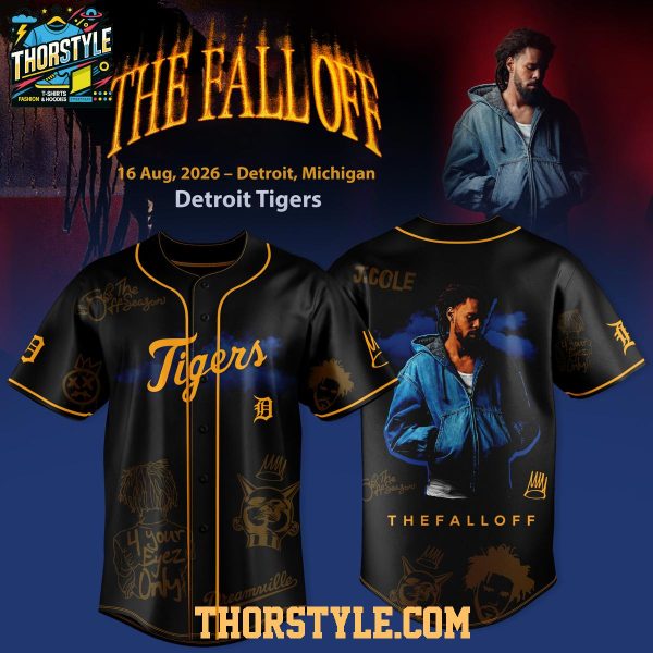 Detroit Tigers x J. Cole The Fall Off 2026 Tour Baseball Jersey