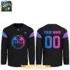 Edmonton Oilers Cyberpunk 2026 Warm Up Game Personalized Hockey Jersey