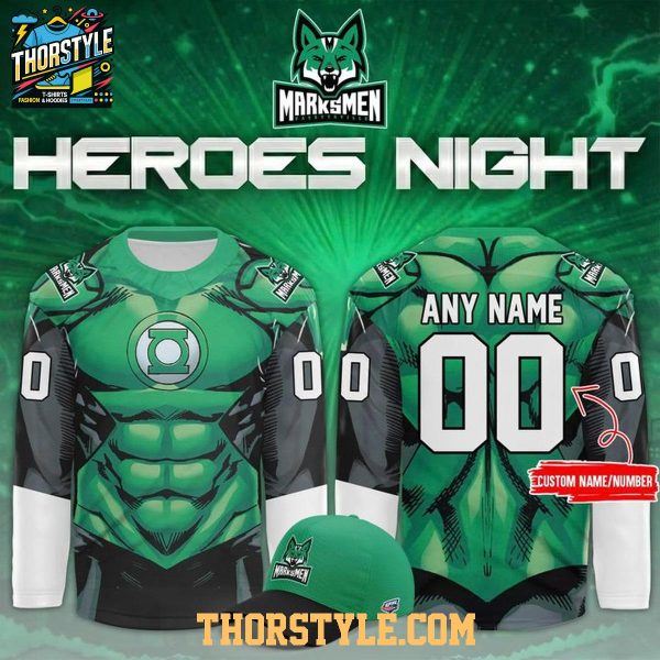 Fayetteville Marksmen Heroes Night Hulk 2026 Personalized Hockey Jersey