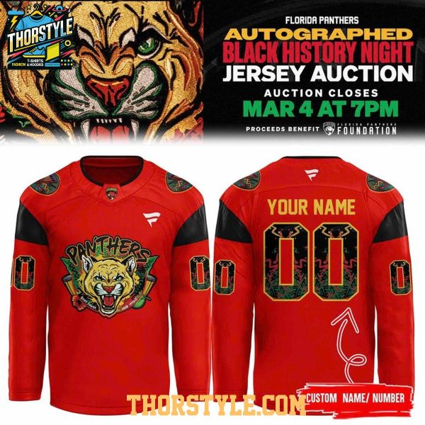 Florida Panthers Black History Night 2026 Personalized Hockey Jersey