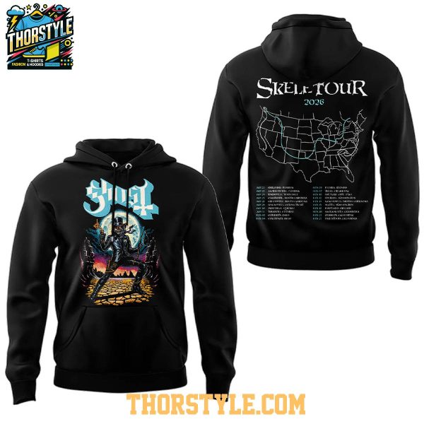 Ghost Band 2026 North America Tour Celebrate Hoodie Shirts All Black