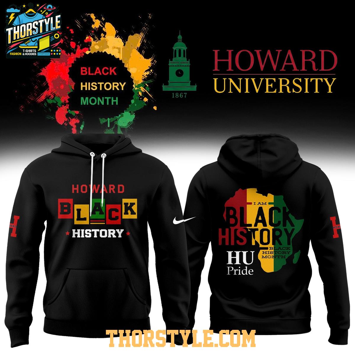 Howard Bison University Black History Month 2026 Hoodie T-Shirt Howard Bison University Black History Month 2026 Hoodie T-Shirt