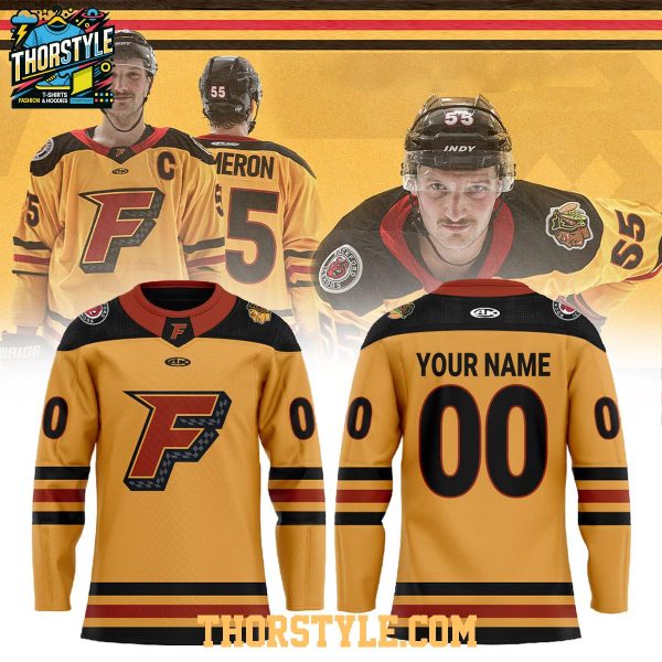 Indy Fuel All Yellow Jersey Debut Night 2026 Personalized Hockey Jersey