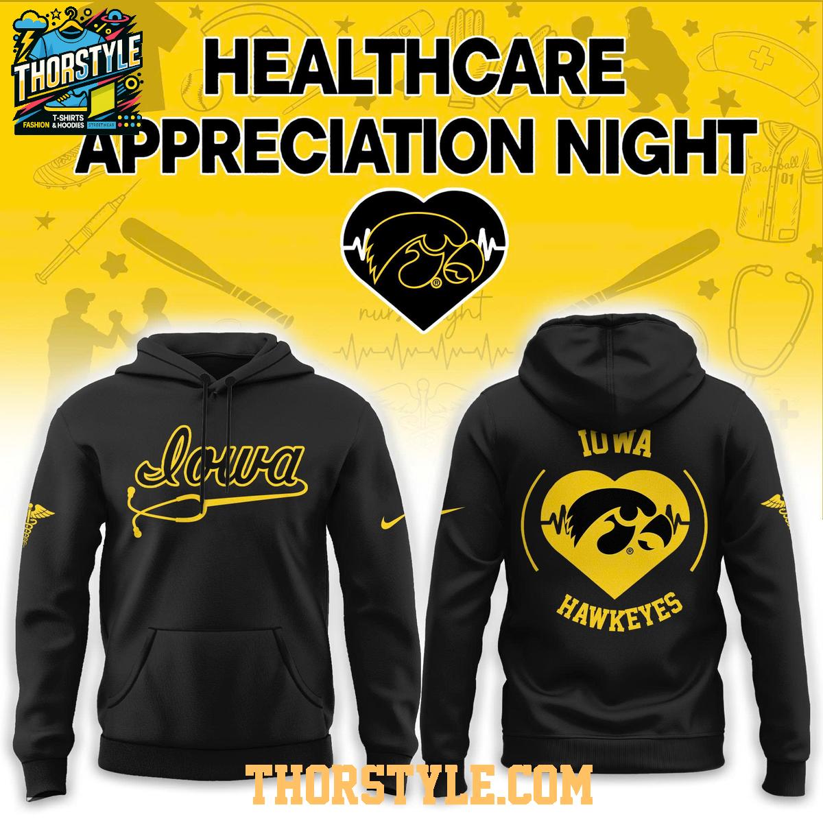 Iowa Hawkeyes x Healthcare Appreciation Night 2026 Hoodie T-Shirt Iowa Hawkeyes x Healthcare Appreciation Night 2026 Hoodie T-Shirt