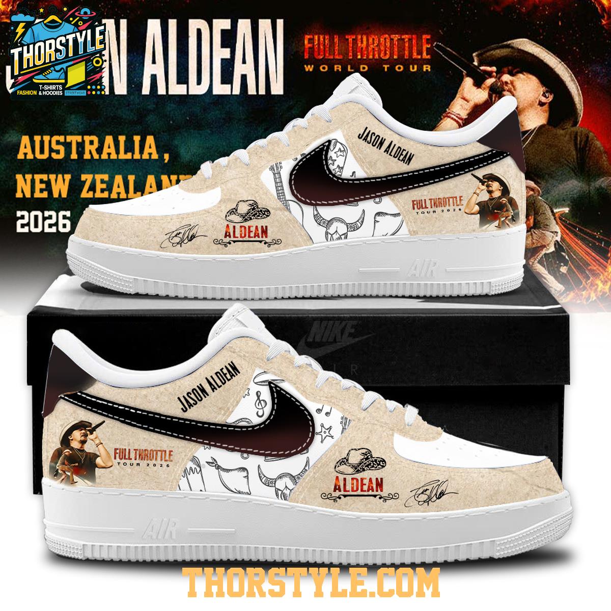 Jason Aldean Full Throttle World Tour 2026 Personalized Air Force 1 Shoes Jason Aldean Full Throttle World Tour 2026 Personalized Air Force 1 Shoes